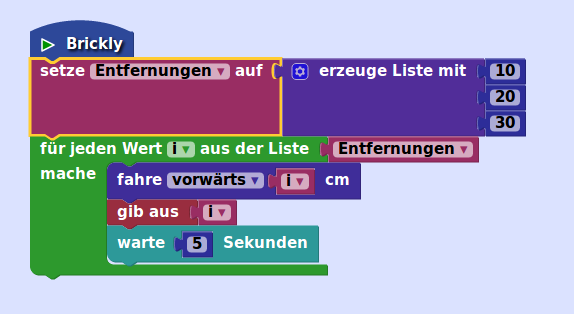 Beispiel für Liste